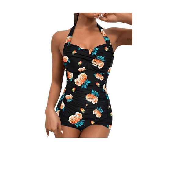 Molybell Boyleg Ruched Swimsuit with Tummy Control, Size Large NWOT - Picture 6 of 12